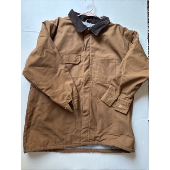 Bulwark Flame Resistant Heavyweight Brown Duck Lined Bomber Jacket FR 3XL - Picture 2 of 8